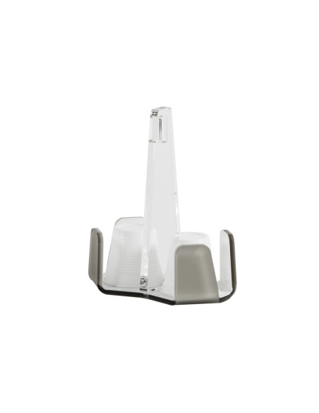 Vesta Home - Portabicchieri Doppio Like Water·tortora Monosatinato·18 X 9 X 20,5 H Th. 5 Mm