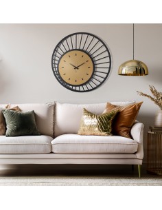 Arti & Mestieri - Orologio da parete di design Ray  nero/bianco marmo ⌀ 70 cm 2