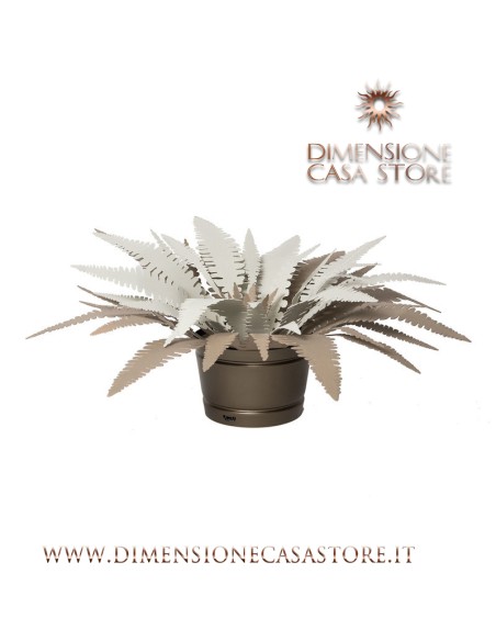 Arti & Mestieri - Lampada da terra pianta felce grande Beige Avorio Ø100x50h