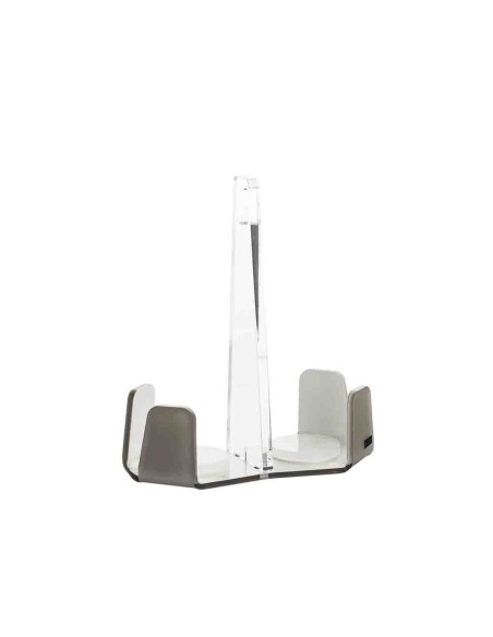 Vesta Home - Portabicchieri Doppio Like Water·tortora Monosatinato·18 X 9 X 20,5 H Th. 5 Mm