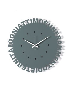 Arti & Mestieri - Orologio da parete minimal Wordshow petrolio ⌀ 40 cm