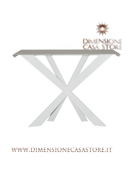 Arti & Mestieri - Consolle di design Zeus-bianco cm  32x13Px33H