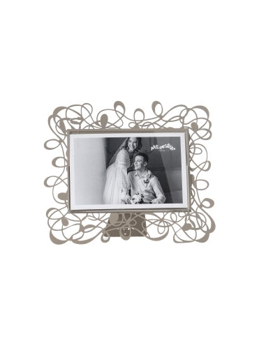Arti & Mestieri - Portafoto Scarabocchio piccolo orizzontale sabbia  22x19h cm (15x10h cm formato foto)