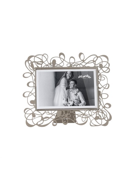 Arti & Mestieri - Portafoto Scarabocchio piccolo orizzontale sabbia  22x19h cm (15x10h cm formato foto)