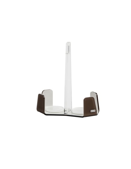 Vesta Home - Portabicchieri Doppio Like Water·marrone Monosatinato·18 X 9 X 20,5 H Th. 5 Mm