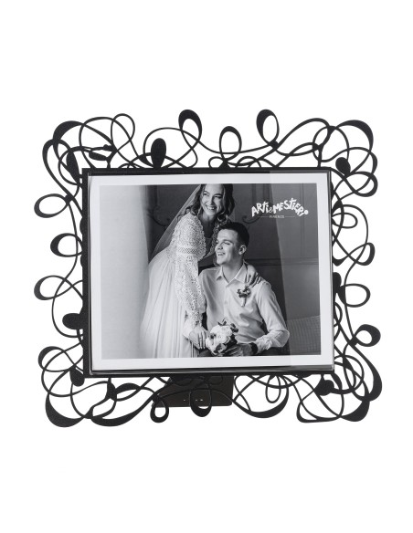 Arti & Mestieri - Portafoto Scarabocchio maxi orizzontale oro laccato  36x32,5h cm (25x20h cm formato foto)