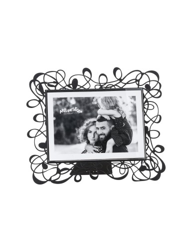 Arti & Mestieri - Portafoto Scarabocchio grande orizzontale nero 26x22h cm (18x13h cm formato foto)