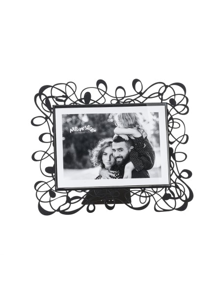 Arti & Mestieri - Portafoto Scarabocchio grande orizzontale nero 26x22h cm (18x13h cm formato foto)