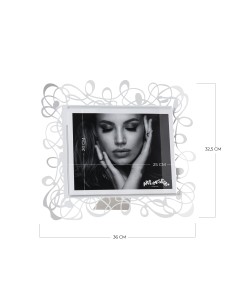 Arti & Mestieri - Portafoto Scarabocchio maxi orizzontale bianco marmo  36x32,5h cm (25x20h cm formato foto) 2