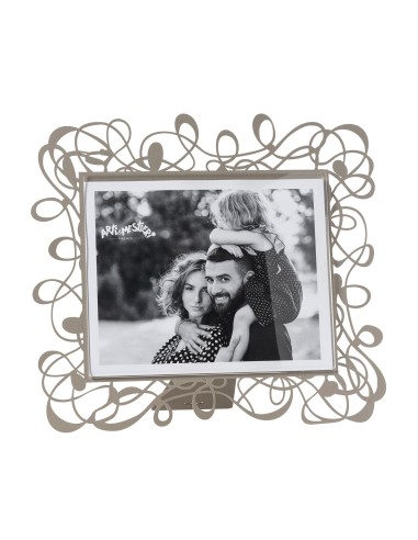Arti & Mestieri - Portafoto Scarabocchio maxi orizzontale sabbia 36x32,5h cm (25x20h cm formato foto)
