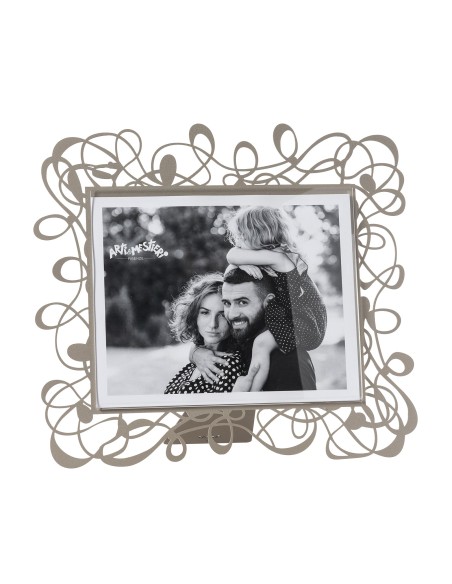 Arti & Mestieri - Portafoto Scarabocchio maxi orizzontale sabbia 36x32,5h cm (25x20h cm formato foto)