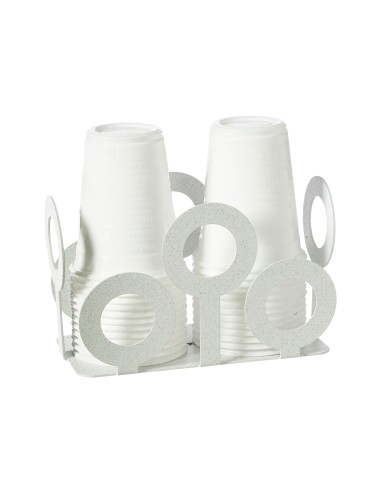 Arti & Mestieri - Porta bicchieri Bollicine-bianco marmo cm 16x8,5x10H