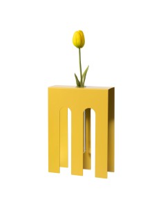 Arti & Mestieri - Vaso portafiore decorativo De Chirico-18x6x25h cm (⌀-ocra 25mm per la fiala)