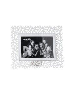 Arti & Mestieri - Portafoto Corallo grande orizzontale bianco marmo 26x22h cm (18x13h cm formato foto)