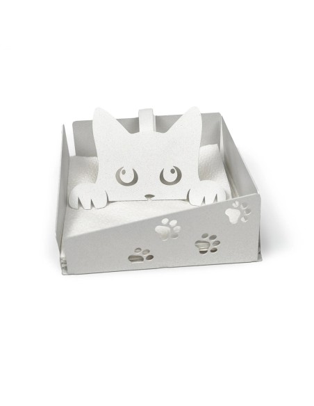 Arti & Mestieri - Portatovaglioli Silvestro-bianco marmo cm 17x17x6,5H