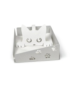 Arti & Mestieri - Portatovaglioli Silvestro-bianco marmo cm 17x17x6,5H