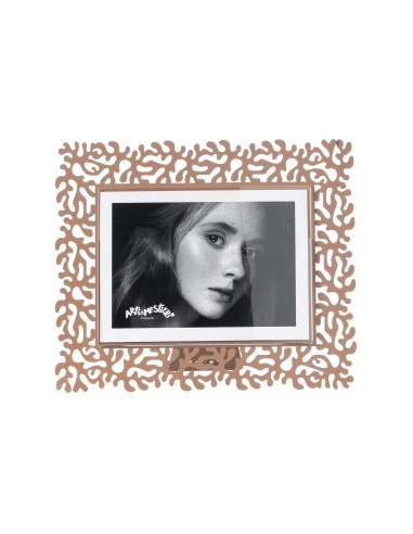 Arti & Mestieri - Portafoto Corallo grande orizzontale mocha  26x22h cm (18x13h cm formato foto)