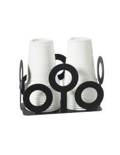 Arti & Mestieri - Porta bicchieri Bollicine-nero cm 16x8,5x10H