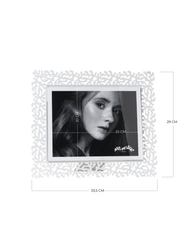 Arti & Mestieri - Portafoto Corallo maxi orizzontale blu oltremare 33,5x29h cm (25x20h cm formato foto)