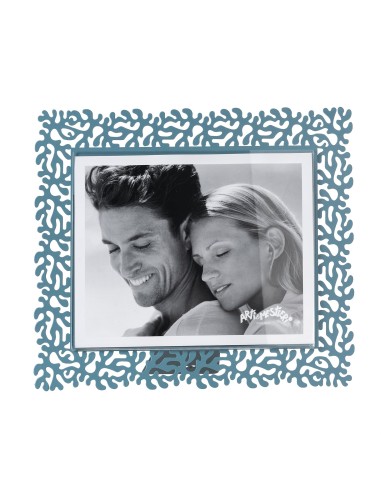 Arti & Mestieri - Portafoto Corallo maxi orizzontale blu oltremare 33,5x29h cm (25x20h cm formato foto)