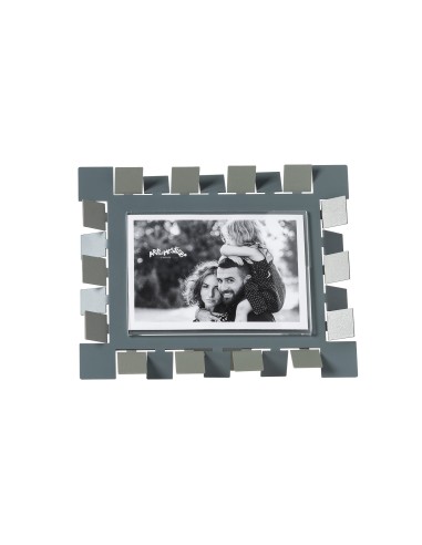 Arti & Mestieri - Portafoto Vertigo piccolo orizzontale giada/petrolio-giada/ petrolio 23x18,5h cm (15x10h cm formato foto)