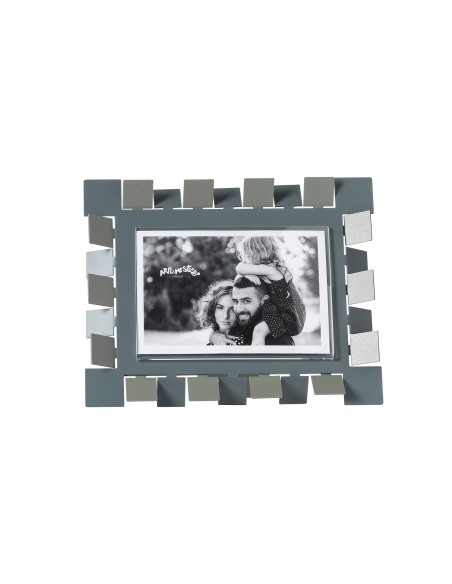 Arti & Mestieri - Portafoto Vertigo piccolo orizzontale giada/petrolio-giada/ petrolio 23x18,5h cm (15x10h cm formato foto)