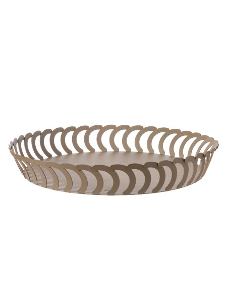 Arti & Mestieri - Vassoio Mambo-⌀-beige 41cm, 5,5h cm