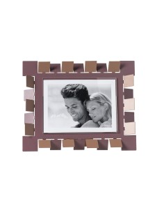 Arti & Mestieri - Portafoto Vertigo grande orizzontale mocha/ametista 28x22h cm (18x13h cm formato foto)