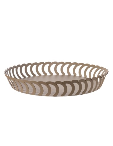 Arti & Mestieri - Vassoio Mambo-⌀-beige 41cm, 5,5h cm