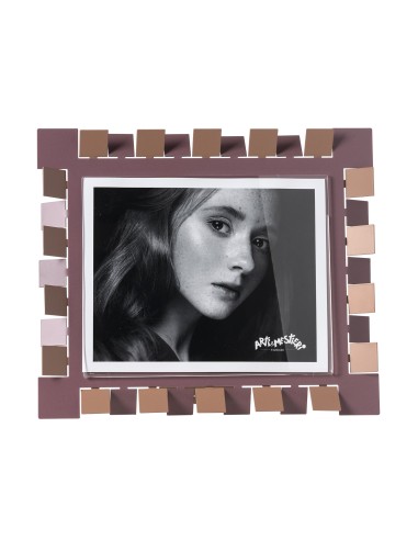 Arti & Mestieri - Portafoto Vertigo maxi orizzontale mocha/ametista 34,5x29,5h cm (20x25h cm formato foto)