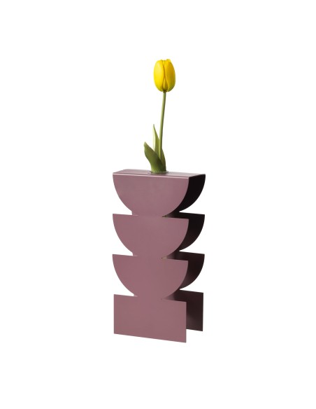 Arti & Mestieri - Vaso portafiore decorativo Memphis-ametista 12,5x6x25h cm (⌀ 25mm per la fiala)