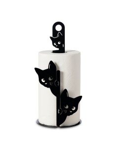 Arti & Mestieri - Porta rotoli da cucina Silvestro-⌀-nero 15x33h cm