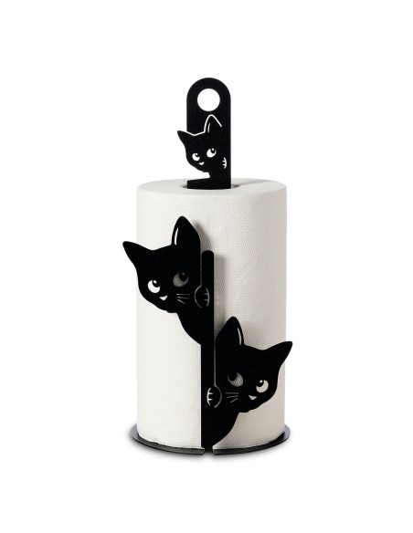 Arti & Mestieri - Porta rotoli da cucina Silvestro-⌀-nero 15x33h cm