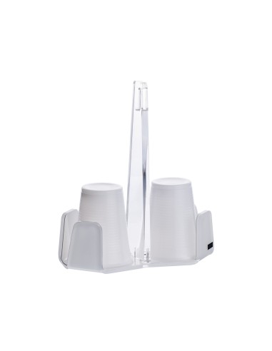 Vesta Home - Portabicchieri Doppio Like Water·bianco Monosatinato·18 X 9 X 20,5 H Th. 5 Mm