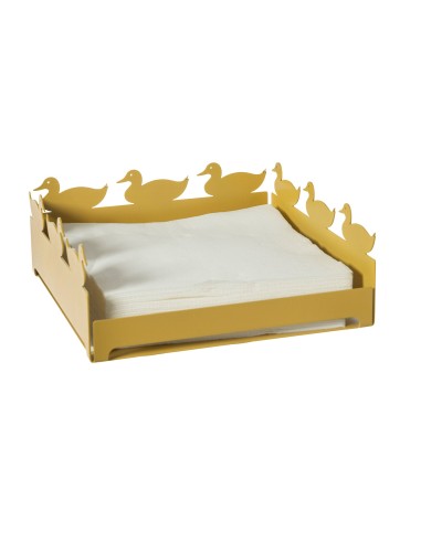 Arti & Mestieri - Portatovaglioli grande Duck-ocra cm 21x21x8H