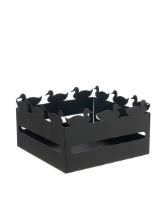 Arti & Mestieri - Cestino pane Duck-nero cm 21x21x12H