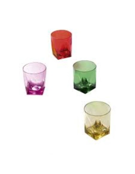 Vesta Home - Tumbler Bicchieri Bassi- Set 6 Pezzi·multicolor·ø8 X 9 H Th. 4 Mm