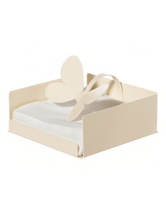Arti & Mestieri - Portatovaglioli Butterfly chantilly-17 x 17 x 12 cm di altezza