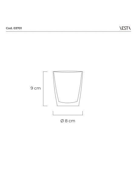 Vesta Home - Tumbler Bicchieri Bassi- Set 6 Pezzi·multicolor·ø8 X 9 H Th. 4 Mm