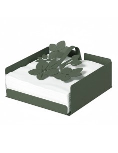 Arti & Mestieri - Portatovaglioli Fior di Loto verde salvia 17 x 17 x 12 cm di altezza