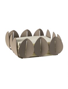 Arti & Mestieri - Portatovaglioli Ficus beige 21x21x9h cm