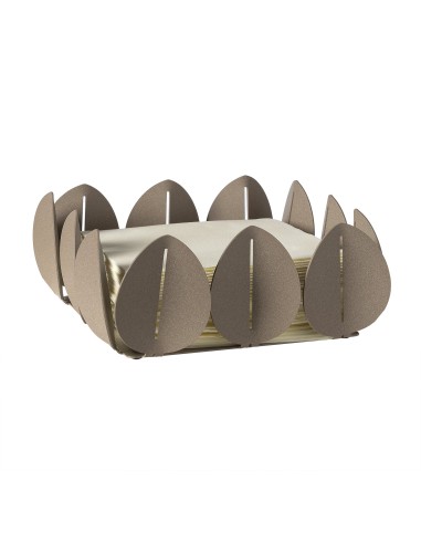 Arti & Mestieri - Portatovaglioli Ficus beige 21x21x9h cm