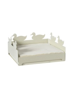 Arti & Mestieri - Portatovaglioli piccolo Duck-avorio cm 17x17x8H