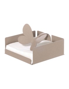 Arti & Mestieri - Portatovaglioli Butterfly beige 17 x 17 x 12 cm di altezza