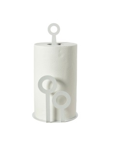 Arti & Mestieri - Porta rotoli da cucina Bollicine-bianco marmo Ø15x30H 2