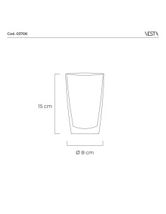 Vesta Home - Tumbler Bicchieri Alti-set 6 Pezzi·trasparente·ø8 X 15 H Th. 4 Mm 2