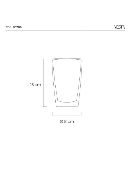 Vesta Home - Tumbler Bicchieri Alti-set 6 Pezzi·trasparente·ø8 X 15 H Th. 4 Mm