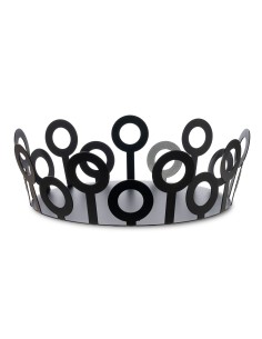 Arti & Mestieri - Centrotavola grande Bollicine-nero ⌀ 28cm, 10h cm