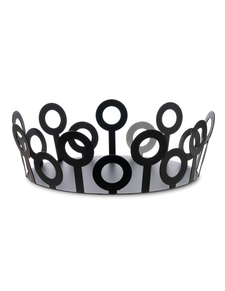 Arti & Mestieri - Centrotavola grande Bollicine-nero ⌀ 28cm, 10h cm