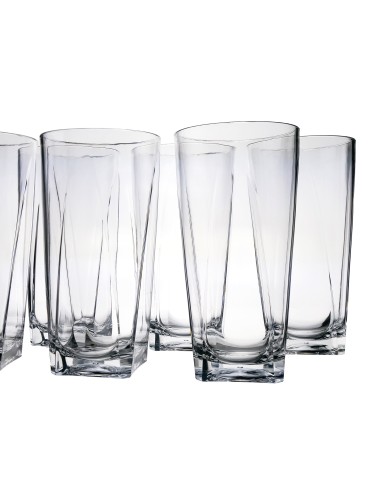 Vesta Home - Tumbler Bicchieri Alti-set 6 Pezzi·trasparente·ø8 X 15 H Th. 4 Mm